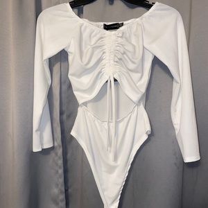 PLT drawstring body suit